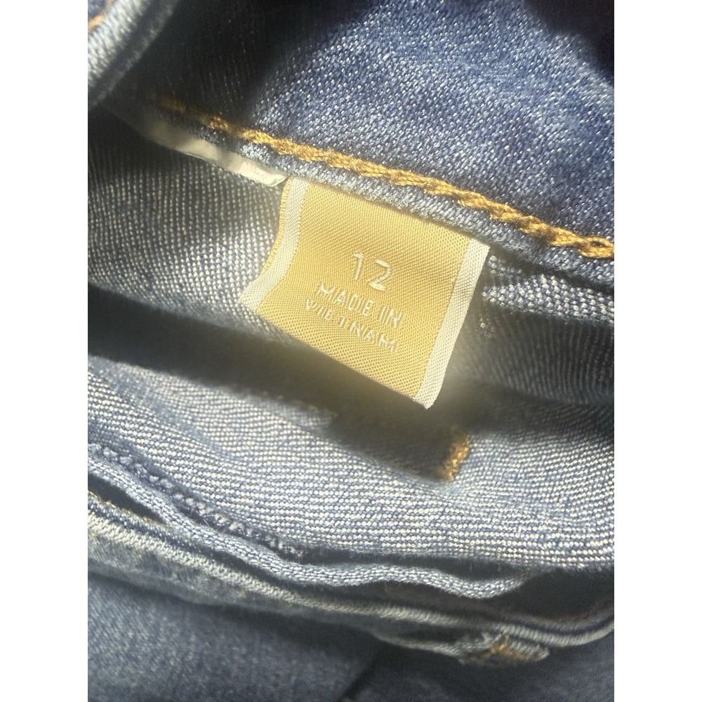 Michael Kors Wide Leg Patch Pocket Denim Jeans Size 12 - Picture 4 of 11